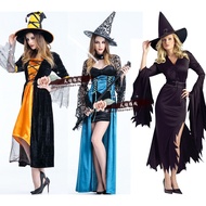 <[Cosplay] Witch Halloween Outfit - Long Gothic Dress & Vampire Mask