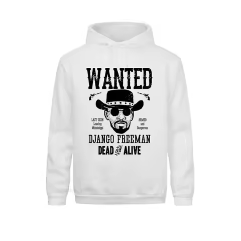 Mens Django Unchained Wanted Hoodies Tarantino Quentin Western Movie Leonardo Cowboy Christmas Tees 