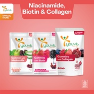 Youvit Niacinamide (7 Pcs), Biotin (7 Pcs), Collagen Gummy (14 Pcs) 7 Days Vitamin Anti Aging, Rambu