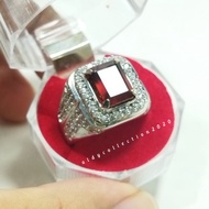 GENUINE HESSONITE GARNET GEMSTONE RING natural WITH SILVER 926 SILVER BANGKOK