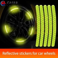 CHINK 20pcs Reflective Sticker, Luminous Creative Decoration Tire Rim Reflective Strips, High Quality Colorful Luminous Stickers Motorcycle Bicycle Motorcycle Wheel Sticker