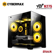 YGT N275 Black Gaming Case Micro ATX Pc Case With Tempered Glass Desktop