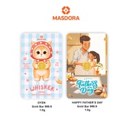 MASDORA 999.9 Gold Bar 1.00GM Gift Series COMBO (1.00GM X 2) ~ Oyen + Happy Parents' Day (EMAS 999.9