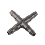 Cross Connector 7mm 4-Way Branch Connector PE Hose 4 x 7 mm Nipple