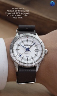 🔵狀態佳SEIKO精工110週年/ Presage GMT限量版✅- SARY233🔥
二手中古 SEIKO 精工 110th Anniversary Presage Automatic GMT Li