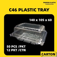 【SUPPLY】600 PCS C46 Plastic Tray Plastic Container OPS-C46 Kotak Bungkus