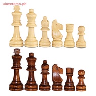 uloveremn 32Pcs Wooden Chess Pieces Set 2.2 Inch International Chess Game Accessories PH