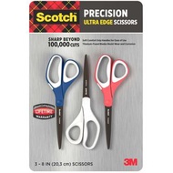 **買滿HK$300包送貨**3M Scotch Precision Ultra Edge 8" Scissor, 3-count 思高 8寸鈦合金剪刀套裝 638060927205
