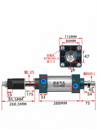 SCJ50/40/63/80/32X50X75X100X150-50-100 ยานพาหนะแบบปรับระยะทางได้พร้อมระบบเบรก อุปกรณ์อุตสาหกรรม อุปก
