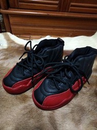 👟 （ 絶版限量正品）Nike 8c baby  Jordan -12 代xll  黑紅色（中童鞋）
