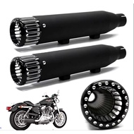 Motorcycle Slip-On Exhaust Muffler Pipe For Cafe Racer Chopper HarleySportster 883 1200 Forty Eight 
