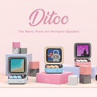 【NEW MODEL】Divoom DITOO Plus Pixel Art Portable Smart Bluetooth Speaker - App Controlled， Portable S