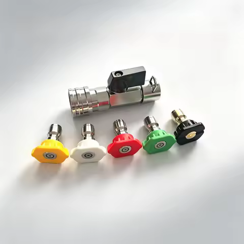 High Pressure Hose Ball Valve Kit 1/4' Quick Connector with Valve Switch for K2-K7/ Lavor /Nilfisk/B