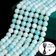 Natural Amazonite Beaded Round Loose Beads For DIY Jewelry Making Bracelet Necklace Accessories Whol