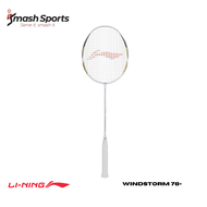 Li-Ning Windstorm 78+ Badminton Racket (White/Black/Gold)