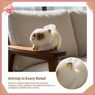 Purelove> Cute Siamese Cat Tissue Box Decorative Desktop Napkin Holder Eco-Friendly Tissue Dispenser