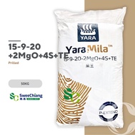 Yara YaraMila 15-9-20-2MgO+4S+TE  50kg (Low-Chloride Prill compoud fertilizer / Baja buah)[SweeChian