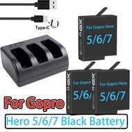 For GoPro Hero 7 hero 6 hero 5 Black Baery or Triple Charger for Go Pro Hero7 6 hero5 Black camera baery