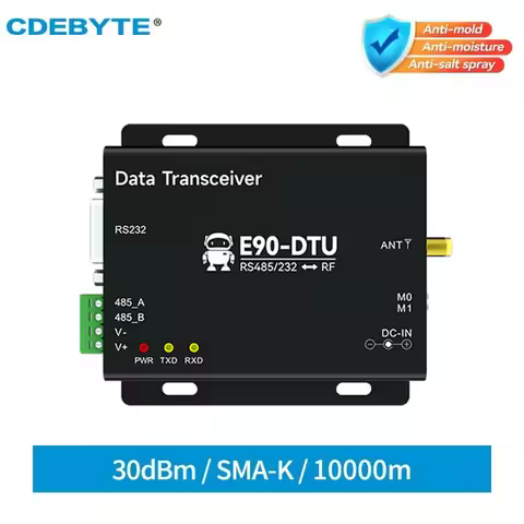 LoRa Relay RS232 RS485 433/868/915MHz CDSENT E90-DTU 1W Long Range Modbus Transceiver and Receiver R