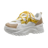 YYTRTRW New Arrive Korean Chunky Sport Sneakers High Rubber Shoes for Women (Add 1 Size ) #A26