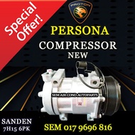 PROTON PERSONA OLD MODEL SANDEN 7H15 6PK CHINA NEW COMPRESSOR/ KOMPRESOR (CAR AIRCOND SYSTEM)