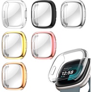 Full Screen Protector Case For Fitbit Versa 4 Soft TPU Screen Protector Cover For Fitbit Versa 3/Sen