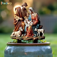 [Predolo] Acrylic Jesus Birth Garden Sign Outdoor Nativity Scene Garden Stake Nativity Yard Sign for