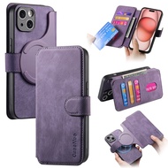 New MagSafe Magnetic Detachable Wallet Case Compatible  Flip Leather Cover Card Holder Phone Case fo