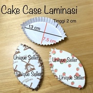 [content8-10] Leaf Model Laminated Cake Case 13x7.5 cm Anti Oil / Paper Cup Case Oval Lamination Lea