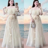 P145 2-Piece Ruffled Dress