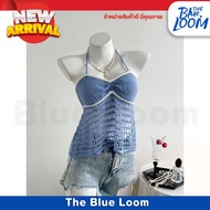 New Arrival Beautiful And Sweet Blue Gap Knitted Vest For Women Songkran Christmas Year Valentine's 