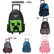 Smiggle Trolley Backpack Minecraft, Black Cat, Astronaut, Avengers/Kado Limited Edition