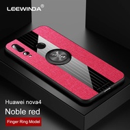 LEEWINDA For Huawei Nova 3i 3E 3 2S 2i 2lite Nova Plus Phone case ,Leather Armor Cases Car Magnetic Ring Cover shell