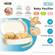 Dr.isla Newborn Baby Soothie Pacifier Day & Night Baby Nipples Silicone Comfort Nano Silver BPA Free