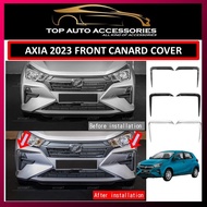 AXIA 2023-2024 BARU FRONT CANARD GARNISH COVER CARBON FIBER, CHROME, GLOSSY BLACK, AXIA BARU CANARD 