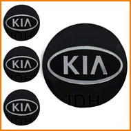 ∴ ✭ ✦ Car Center Cap 56mm Emblem Wheel sticker Hub Caps Center Mags 4pcs KIA Black/Silver