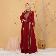 Abiyyuco TA9019 | Gamis Abaya Turki Turkey Mewah Turky Hitam Putih dan Warna