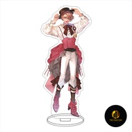 Keychain, Standee Model Anime Game Obey Me Lucifer, Beelzebub, Mammon Study and Work Desk Decoration