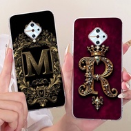 For Vivo S1 Pro (1920) / S1 (1907) Fashion Crown Initial Letter Couple Phone Case VivoS1 S1Pro 1920 
