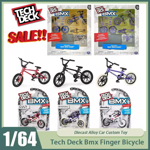 New In Stock Tech Deck Bmx Wheel-Linked Mini Finger Bike Alloy Bicycle Miniature Diecast Finger Bike