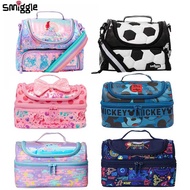 Genuine Australian Smiggle Double Layer Lunch Bag, Smiggle Lunch Bag, Primary School Students Portable Lunch Box, Children Waterproof Snack Bag