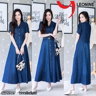 Maxi dress Jeans เดรสยีนส์ ชุดยีนส์แฟชั่น แม๊กซี่เดรสยีนส์ แซกยีนส์ยาว เดรสยีนส์ยาวบิ๊กไซส์ ไซส์พิเศ