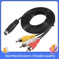 1.5M 4.9ft 3 Male to 4 Pin S-Video Male TV PC Conversion Cable