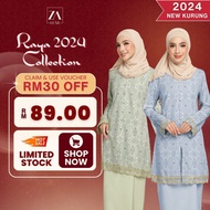 ZOE ARISSA BAJU KURUNG MODEN RAYA 2024 Batik printed Suri Kurung kebarung kebaya lace sulam emas Kurung labuh design new