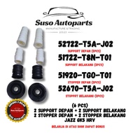 SET 2PCS FRONT SUPPORT + 2PCS REAR SUPPORT + 2PCS FRONT STOPPER + 2PCS REAR STOPPER JAZZ GK5 HRV CIT