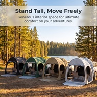 Waterproof  Tent for 3-4 Person Car Camping - All Season Car Tail Tent with Sun Protection