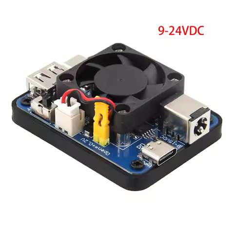 Geekworm Dual PD Power Module for Raspberry Pi 5, 9-24V DC / PD USB-C 12V Input, 5V 5A USB-C & USB-A