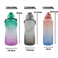 [ABELLISTORY] 1.5L/2.2L/3.8L Oversized Water Bottle Sport Gym Water Bottle Large Drinking Botol Air 