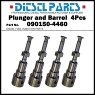 4Pcs Plunger 4460 Plunger and Barrel Assembly 090150-4460 16475-51050 for Kubota D1403 D1503 V2203 ​