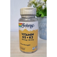 Solaray Vitamin D3 + K2, Vitamin D3 5000 IU + K2